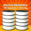 BIO PLA Weiß Megapack – 8,5 kg (10 Spulen × 0,85 kg) 1.75 mm